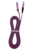 Кабель USB - microUSB фиолетовый 3,0А 1,5м Data Cable возобновляемый