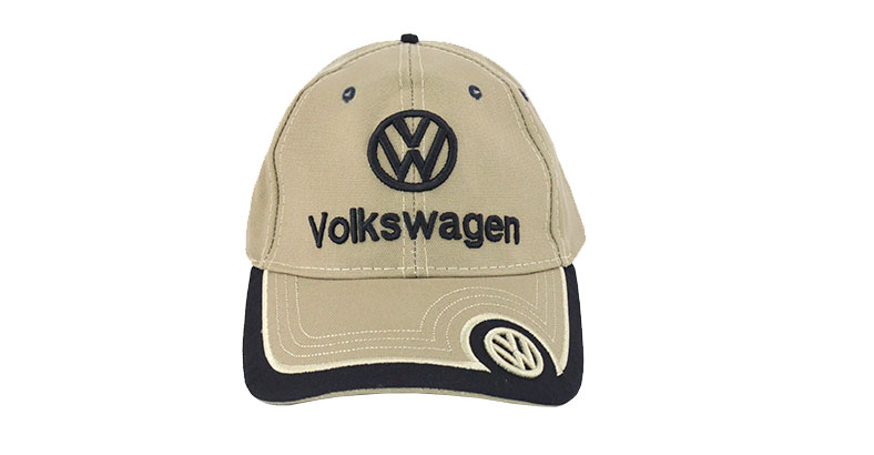 Бейсболка VW бежевая с боковым логотипом