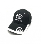 Бейсболка Toyota черная с боковым белым логотипом