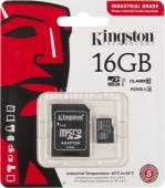 MicroSD 16Gb 10 class Kingston Industrial UHS-I 90/35МБ/с