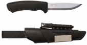 Нож /56-58HRC/ Morakniv Bushcraft Survival Black Knife, ножны, огниво