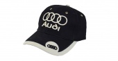 Бейсболка Audi черная с боковым бежевым логотипом