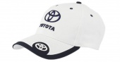 Бейсболка Toyota белая с боковым синим логотипом