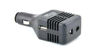 Преобразователь тока с 12 на 220В+USB (5Вт) мини