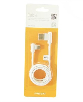 Кабель USB - type C угловой белый 1,0м LTC01