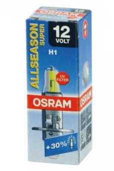 Лампа Osram H1 (55) (всепогодная) All Season Super 12В 