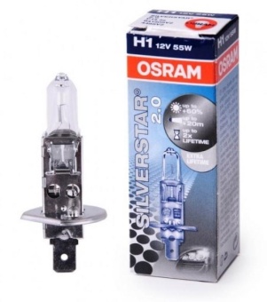 Лампа Osram H1 (55) (+60% яркости) Silver Star 2.0