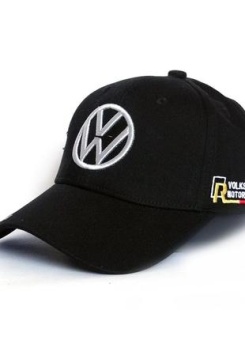 Бейсболка VW черная с серым логотипом