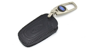 Чехол для штатного ключа Ford стар стоп 4 к.ОЗПБ кожа черная