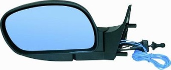 Зеркало боковое ВАЗ-2113-15 тросовое антиблик обогрев (голубое) под окраску Волна (левое)