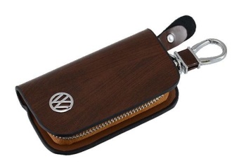 Ключница с логотипом VW кожа коричневая 123