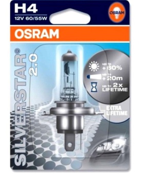 Лампа Osram H4 (60/55) (+60% яркости) Silver Star 2.0 блистер