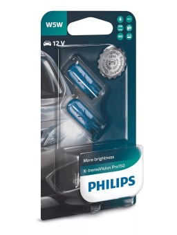 Лампы W2.1x9.5d  (W5W) Philips X-treme Vision Pro150 3300K 2шт.