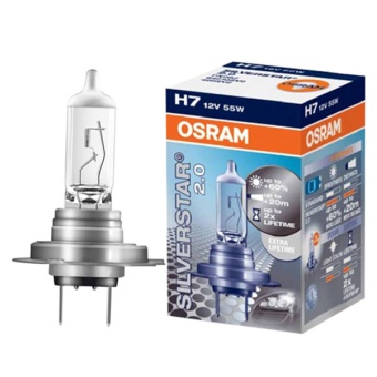 Лампа Osram H7 (55)  (+60% яркости) Silver Star