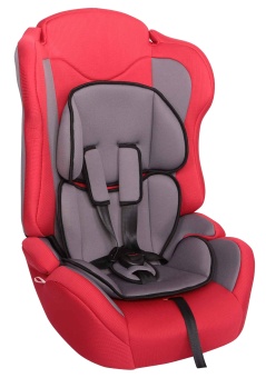 Кресло детское автомоб. группа 1, 2, 3 (9-36кг) красное Zlatek "Lux"